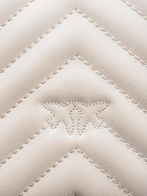 MINI LOVE BAG Borsa one chevron bianco seta-antique gold - Borse Donna