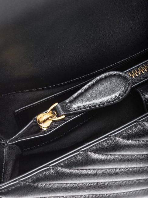 CLASSIC LADY LOVE BAG Borsa puff chevron nero-antique gold - Borse Donna