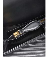 PINKO CLASSIC LADY LOVE BAG Borsa puff chevron nero-antique gold - Borse Donna - 5