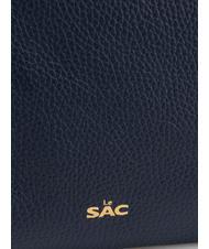LESAC CLAUDIA Pochette con tracolla pelle dollaro blu notte - Borse Donna - 6