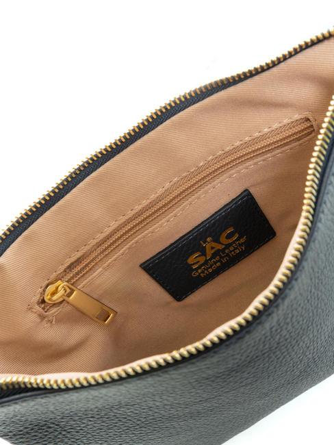 CLAUDIA Pochette con tracolla pelle dollaro blu notte - Borse Donna