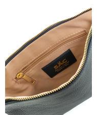LESAC CLAUDIA Pochette con tracolla pelle dollaro blu notte - Borse Donna - 7
