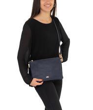 LESAC CLAUDIA Pochette con tracolla pelle dollaro blu notte - Borse Donna - 4