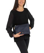 LESAC CLAUDIA Pochette con tracolla pelle dollaro blu notte - Borse Donna - 5
