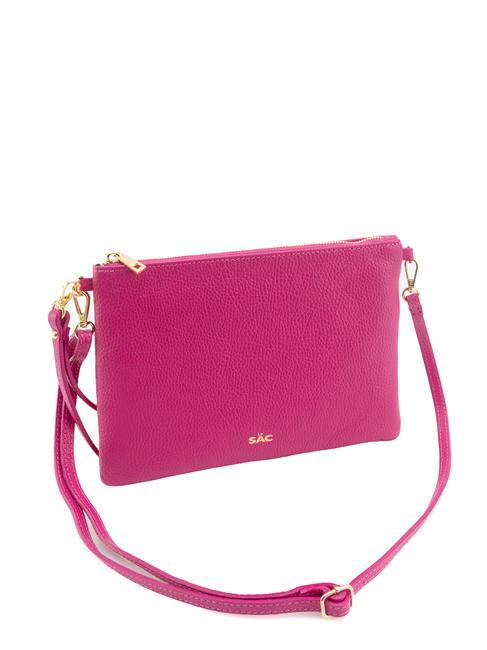 CLAUDIA Pochette con tracolla pelle dollaro fuxia - Borse Donna