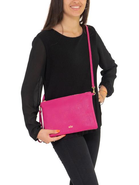 CLAUDIA Pochette con tracolla pelle dollaro fuxia - Borse Donna