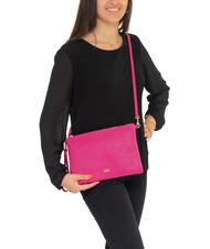 LESAC CLAUDIA Pochette con tracolla pelle dollaro fuxia - Borse Donna - 5