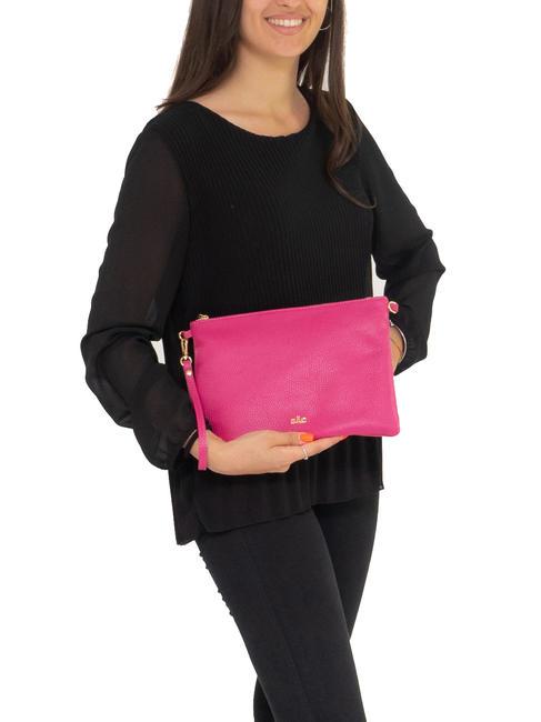 CLAUDIA Pochette con tracolla pelle dollaro fuxia - Borse Donna