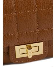 LESAC GIULIA Borsa tracolla catena in pelle dollaro  cuoio scuro - Borse Donna - 5