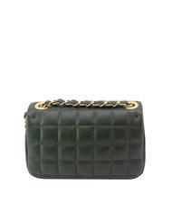 LESAC GIULIA Borsa tracolla catena in pelle dollaro  verde scuro - Borse Donna - 3