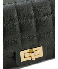 LESAC GIULIA Borsa tracolla catena in pelle dollaro  verde scuro - Borse Donna - 5