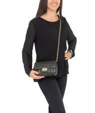 LESAC GIULIA Borsa tracolla catena in pelle dollaro  verde scuro - Borse Donna - 4