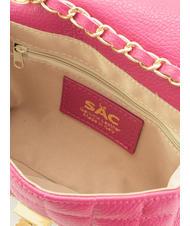LESAC GIULIA Borsa tracolla catena in pelle dollaro  fuxia - Borse Donna - 7