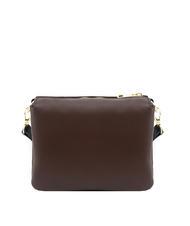 LESAC SIMONA Borsa a tracolla tris pelle dollaro moka - Borse Donna - 3