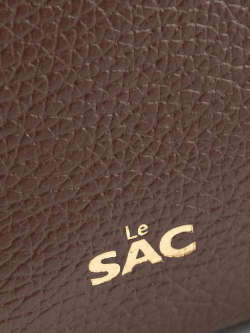 SIMONA Borsa a tracolla tris pelle dollaro moka - Borse Donna