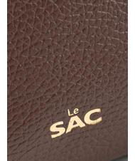 LESAC SIMONA Borsa a tracolla tris pelle dollaro moka - Borse Donna - 6