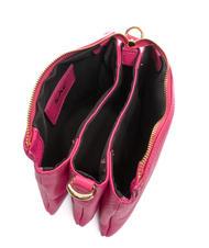 LESAC SIMONA Borsa a tracolla tris pelle dollaro fuxia - Borse Donna - 5