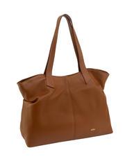 LESAC MARTINA Borsa shopper morbida in pelle dollaro cuoio scuro - Borse Donna - 2
