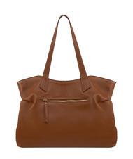 LESAC MARTINA Borsa shopper morbida in pelle dollaro cuoio scuro - Borse Donna - 3