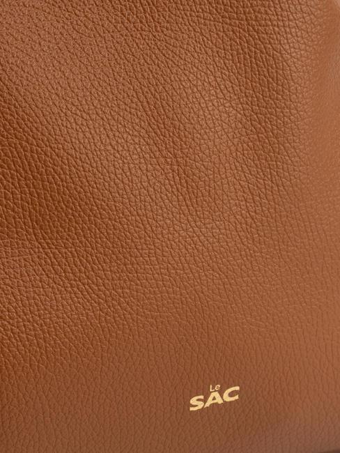 MARTINA Borsa shopper morbida in pelle dollaro cuoio scuro - Borse Donna