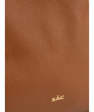 LESAC MARTINA Borsa shopper morbida in pelle dollaro cuoio scuro - Borse Donna - 5