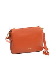 LESAC SIMONA Borsa a tracolla tris pelle dollaro papaya - Borse Donna - 2