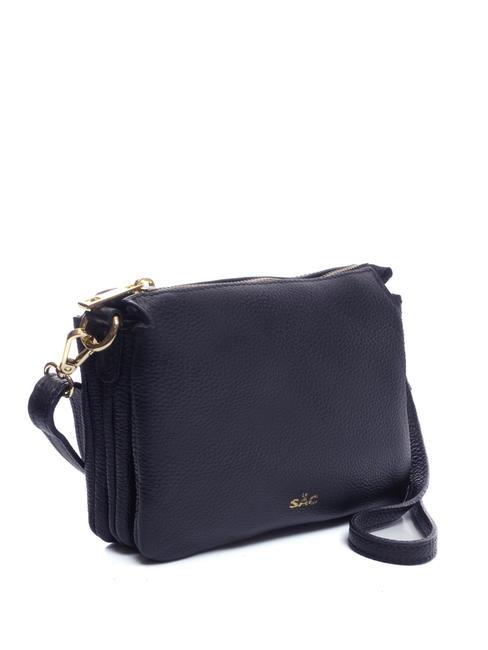 SIMONA Borsa a tracolla tris pelle dollaro blu notte - Borse Donna