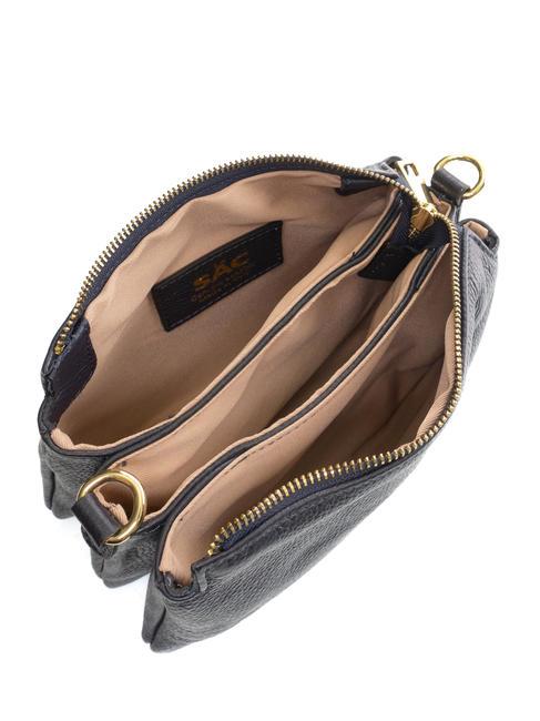 SIMONA Borsa a tracolla tris pelle dollaro blu notte - Borse Donna