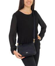 LESAC SIMONA Borsa a tracolla tris pelle dollaro blu notte - Borse Donna - 3