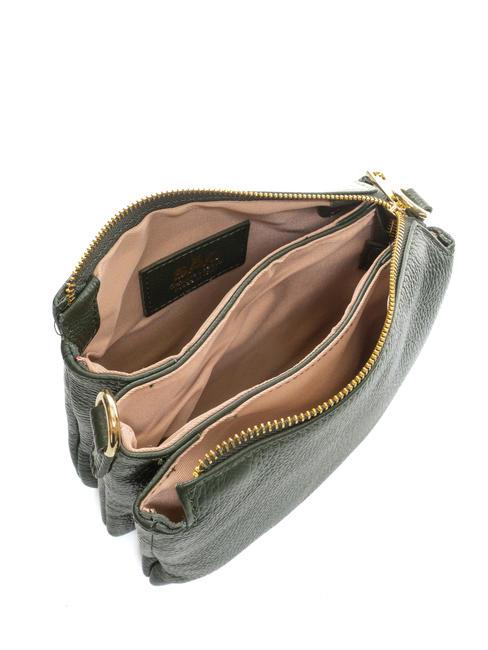 SIMONA Borsa a tracolla tris pelle dollaro verde scuro - Borse Donna