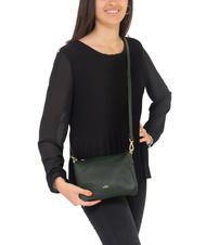 LESAC SIMONA Borsa a tracolla tris pelle dollaro verde scuro - Borse Donna - 4