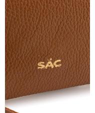 LESAC ROBERTA Pochette in pelle dollaro cuoio scuro - Borse Donna - 5