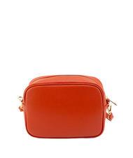 LESAC LUCIA Borsa pelle dollaro doppia tracolla  papaya - Borse Donna - 5