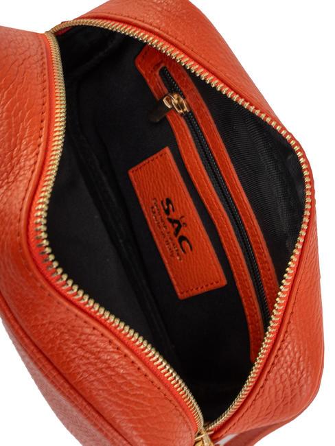 LUCIA Borsa pelle dollaro doppia tracolla  papaya - Borse Donna