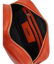 LESAC LUCIA Borsa pelle dollaro doppia tracolla  papaya - Borse Donna - 8