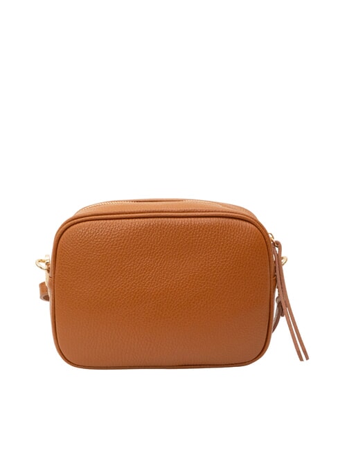 LUCIA Borsa pelle dollaro doppia tracolla  cuoio scuro - Borse Donna