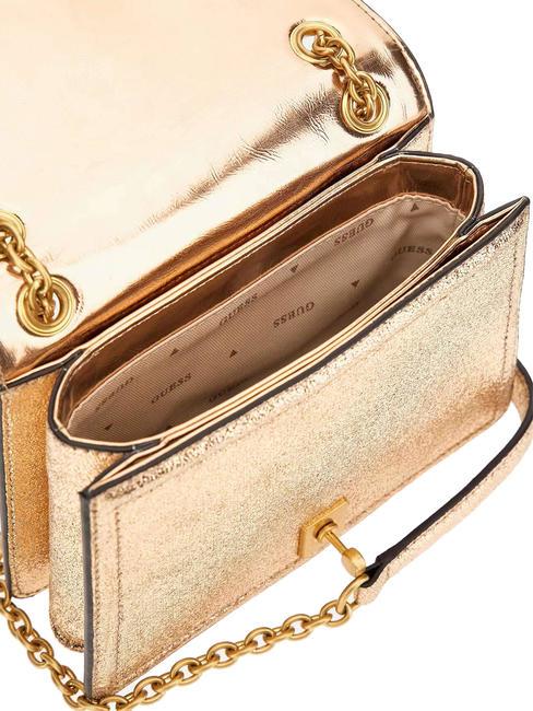 GILDED GLAMOUR Mini tracolla laminata oro - Borse Donna