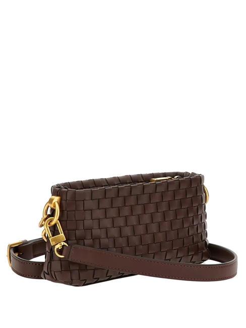 LISBET Borsa a spalla intrecciata mahogany - Borse Donna