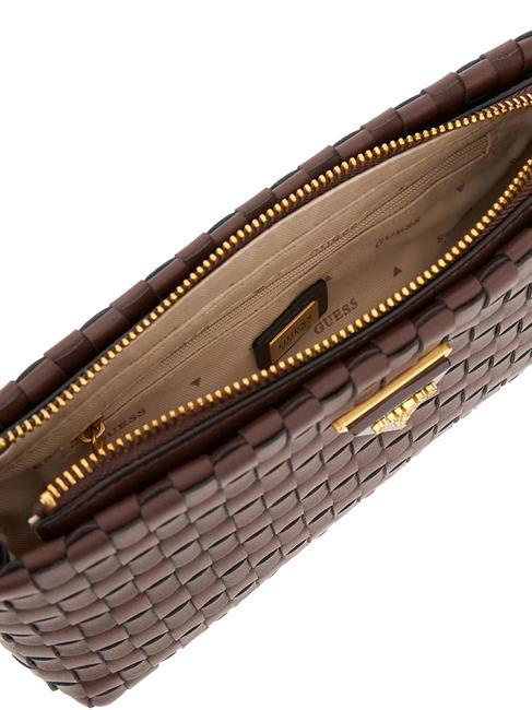 LISBET Borsa a spalla intrecciata mahogany - Borse Donna