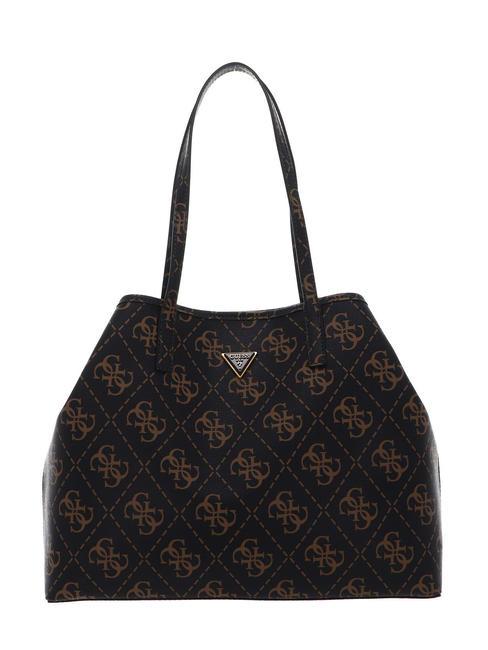 VIKKY LOGO LARGE Borsa a spalla brown - Borse Donna