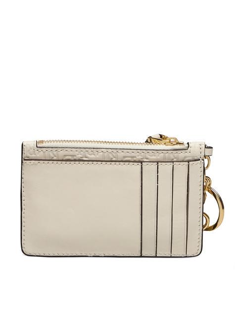 LOGO EMBOSSED Portacarte in pelle con portachiavi vanilla6 - Portafogli Donna