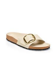 BIRKENSTOCK MADRID BIG BUCKLE Ciabatta in pelle vernice shine ecru - Scarpe Donna - 4