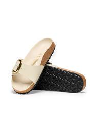 BIRKENSTOCK MADRID BIG BUCKLE Ciabatta in pelle vernice shine ecru - Scarpe Donna - 5