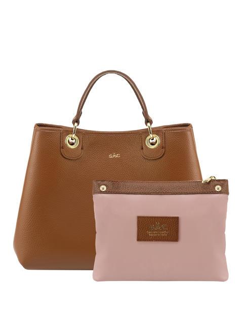 LAURA Borsa a mano, con tracolla cuoio scuro - Borse Donna