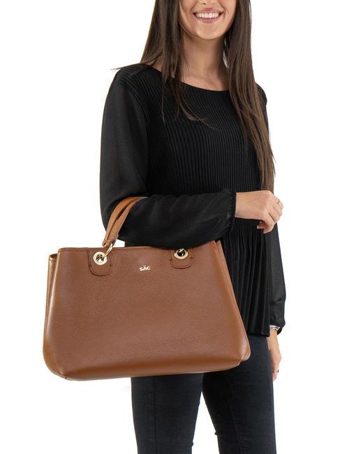 LAURA Borsa a mano, con tracolla cuoio scuro - Borse Donna