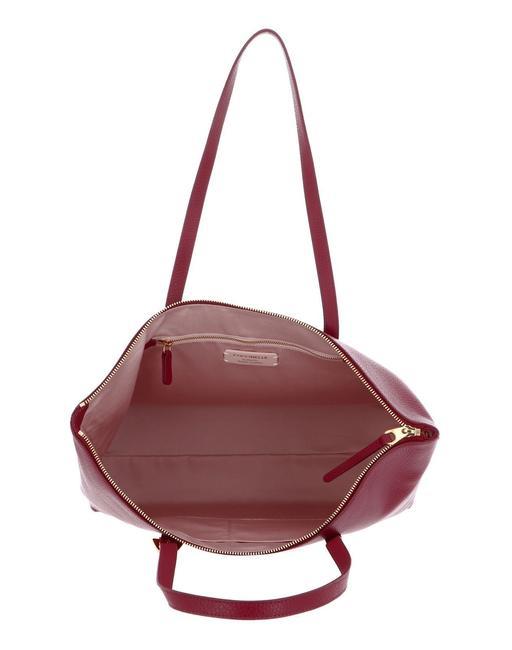 GLEEN Shopping Bag in pelle garnet red - Borse Donna