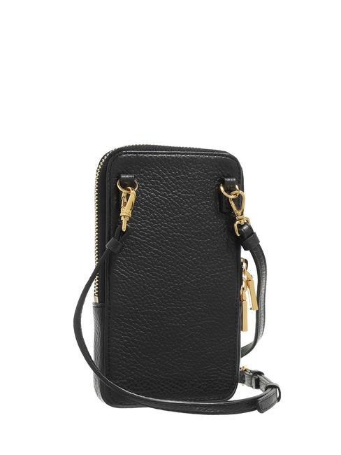 FLOR Mini bag porta smarthphone in pelle Nero - Borse Donna