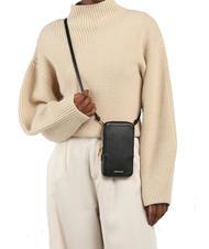 COCCINELLE FLOR Mini bag porta smarthphone in pelle Nero - Borse Donna - 4