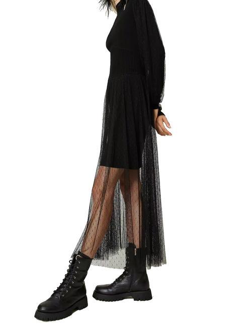 URBAN Anfibi in pelle nero - Scarpe Donna