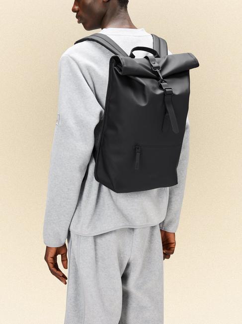 ROLLTOP RUCKSACK Zaino impermeabile grande black - Zaini Scuola & Tempo Libero